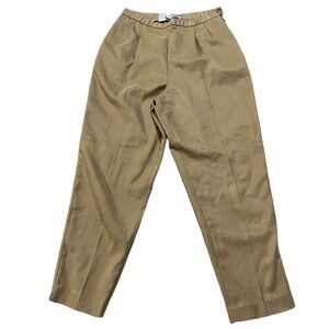 Vintage Pendleton Womens Brown Straight Leg Faux Suede Pants Size 14 USA Made